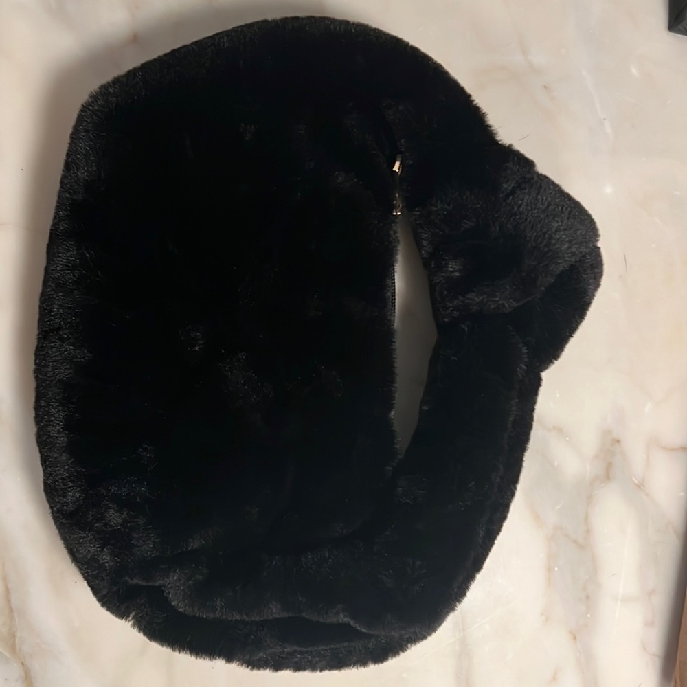 NEW NEVER USED FAUX FUR BAG!